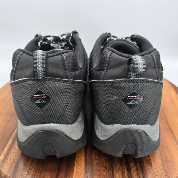 Skechers Shoes Mens 12 Wide Black Leather Outdoor Hiking Trail Lace Up Sneakers main image 6